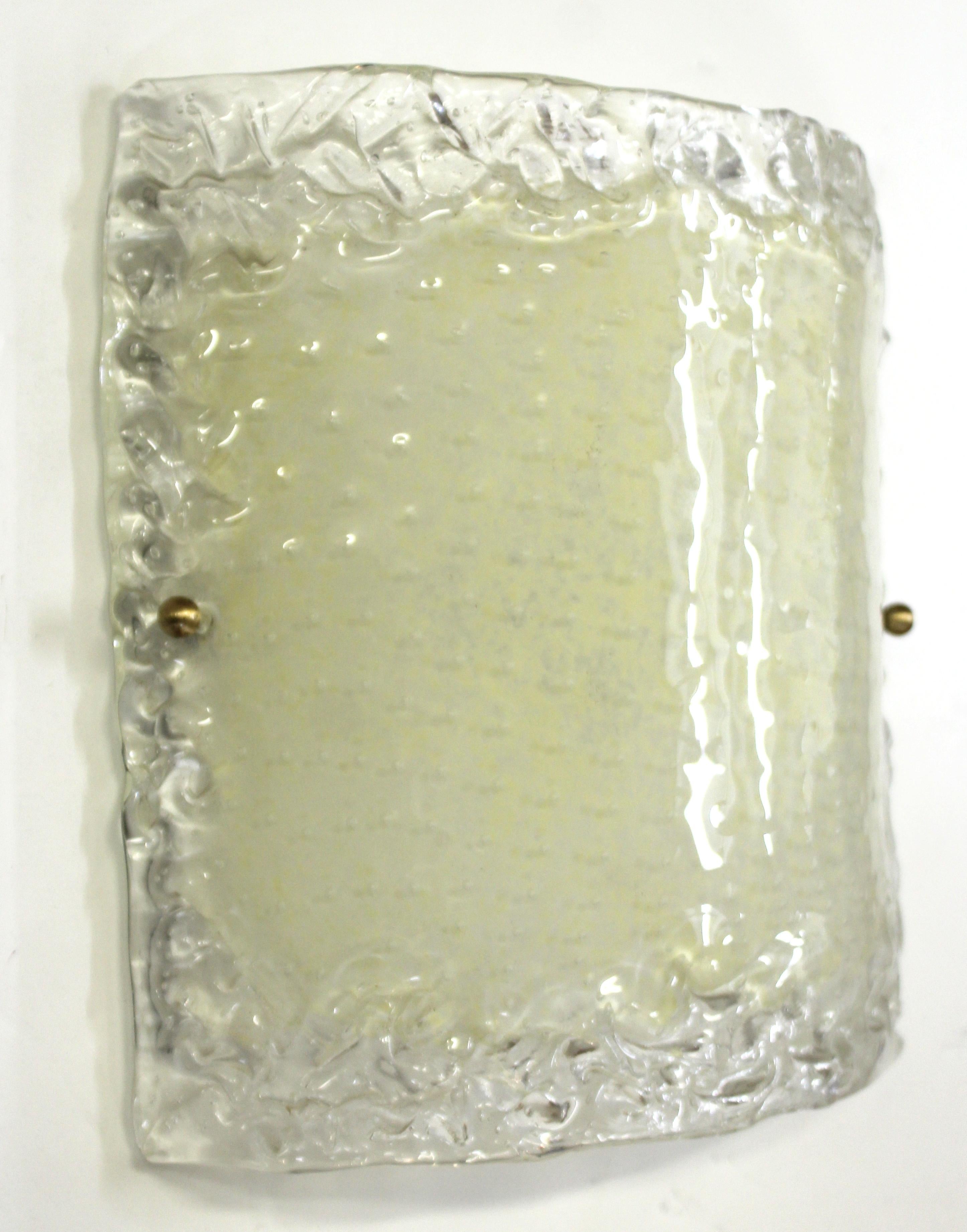 Late 20th Century Italian Modern Glass Sconces
