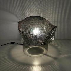 Moderne italienische Tischlampe aus Glasstahl Patroclo aus Glas von Gae Aulenti für Artemide, 1970