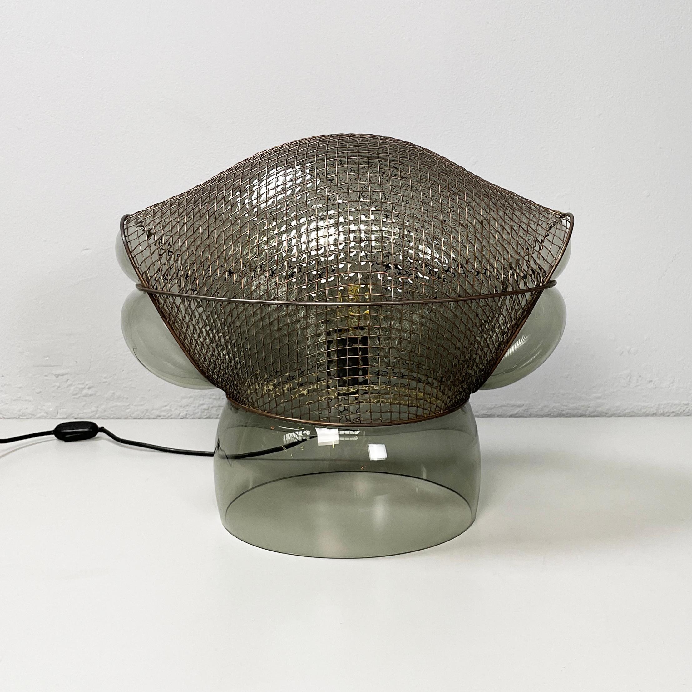 Moderne italienische Tischlampe aus Glasstahl Patroclo aus Glas von Gae Aulenti für Artemide, 1970 (Italienisch) im Angebot