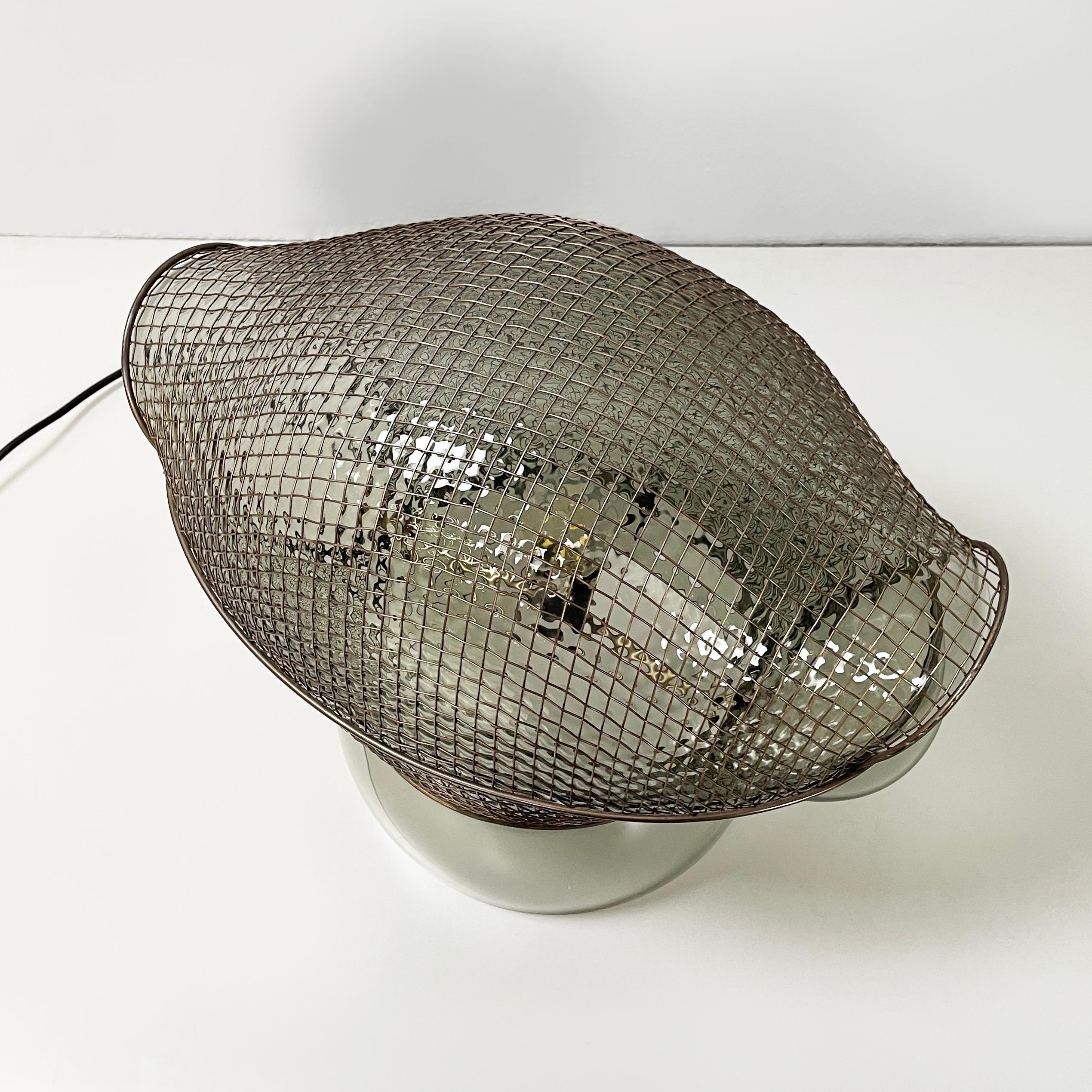 Moderne italienische Tischlampe aus Glasstahl Patroclo aus Glas von Gae Aulenti für Artemide, 1970 im Angebot 1