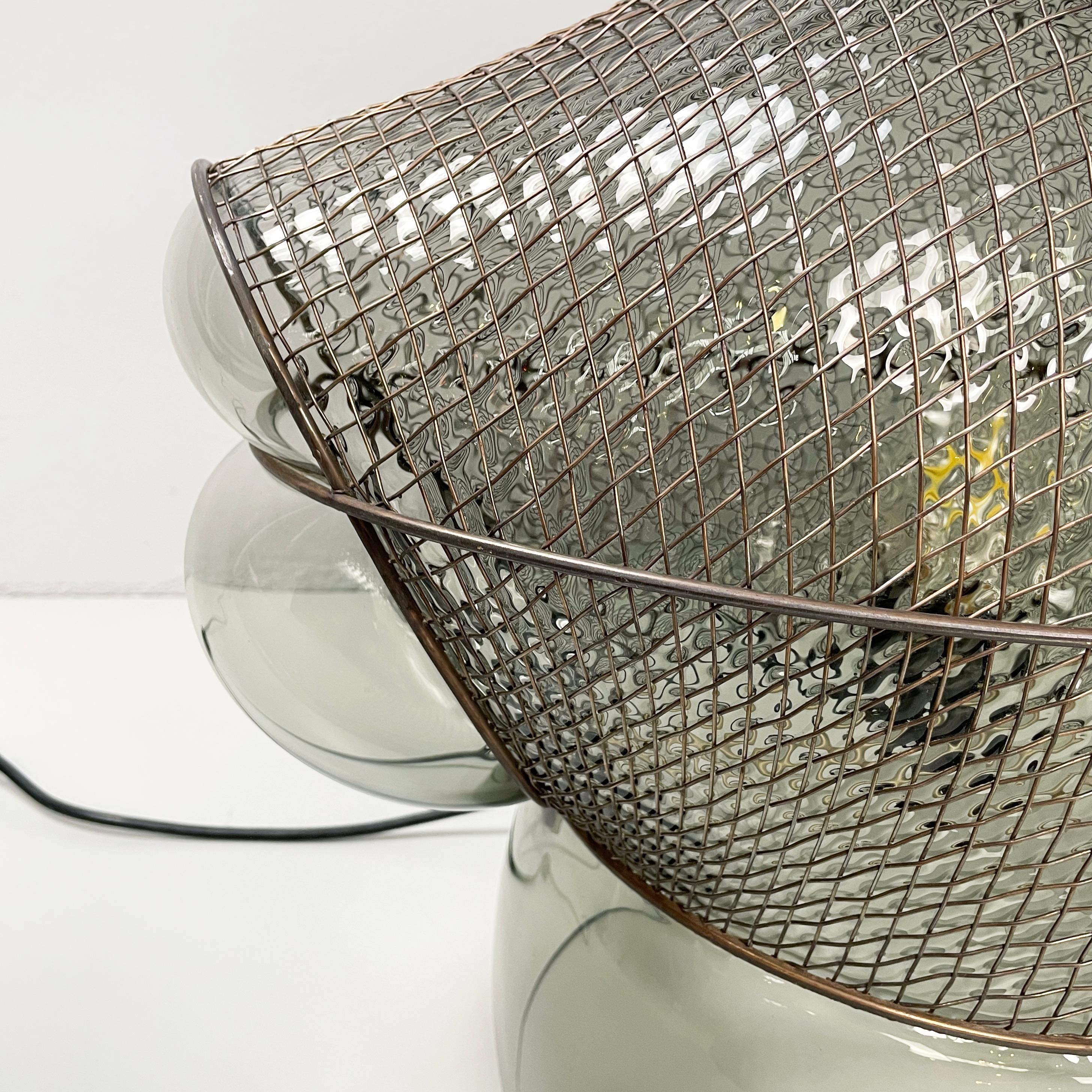 Moderne italienische Tischlampe aus Glasstahl Patroclo aus Glas von Gae Aulenti für Artemide, 1970 im Angebot 3
