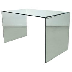 Italian modern glass table sideboard desk, 1990s