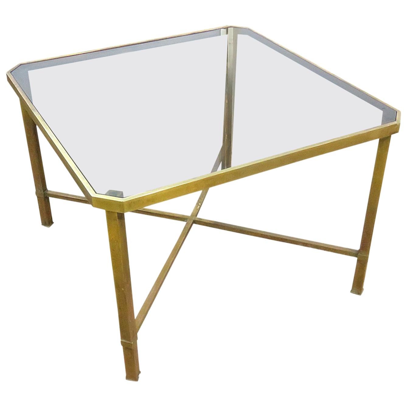 Italian Modern Glass Top Coffee Table