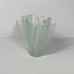 Italian modern glass vase Cartoccio by Pietro Chiesa for Fontana Arte, 1980s