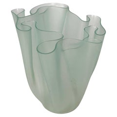 Italian modern glass vase Cartoccio by Pietro Chiesa for Fontana Arte, 1980s
