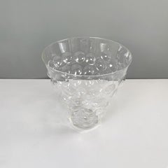 Italian modern Glass vase with glass bubble by Roberto Faccioli, 1990s