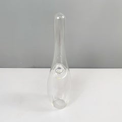 Italian modern Glass vase with irregular round shape by Roberto Faccioli, 1990s