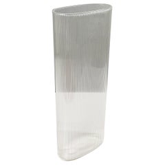 Moderne italienische Glasvase mit ovaler Form von Roberto Faccioli, 1990er Jahre
