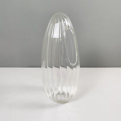 Italian modern Glass vase with round seed shape by Roberto Faccioli, 1990s
