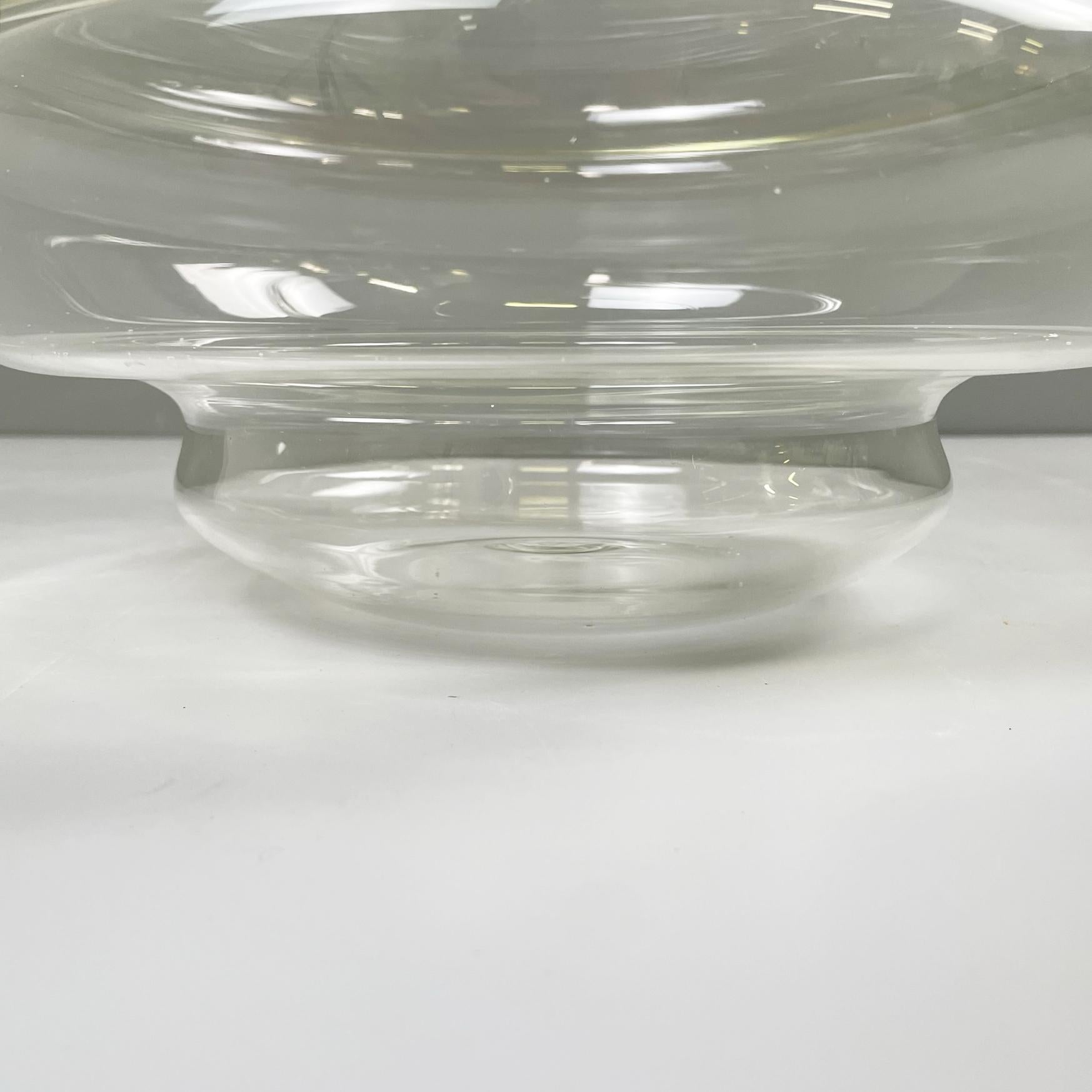 Vaso di vetro moderno italiano di forma rotonda di Roberto Faccioli, anni '90 in vendita 1