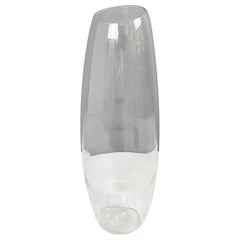 Italian modern Glass vase with round shape by Roberto Faccioli, 1990s