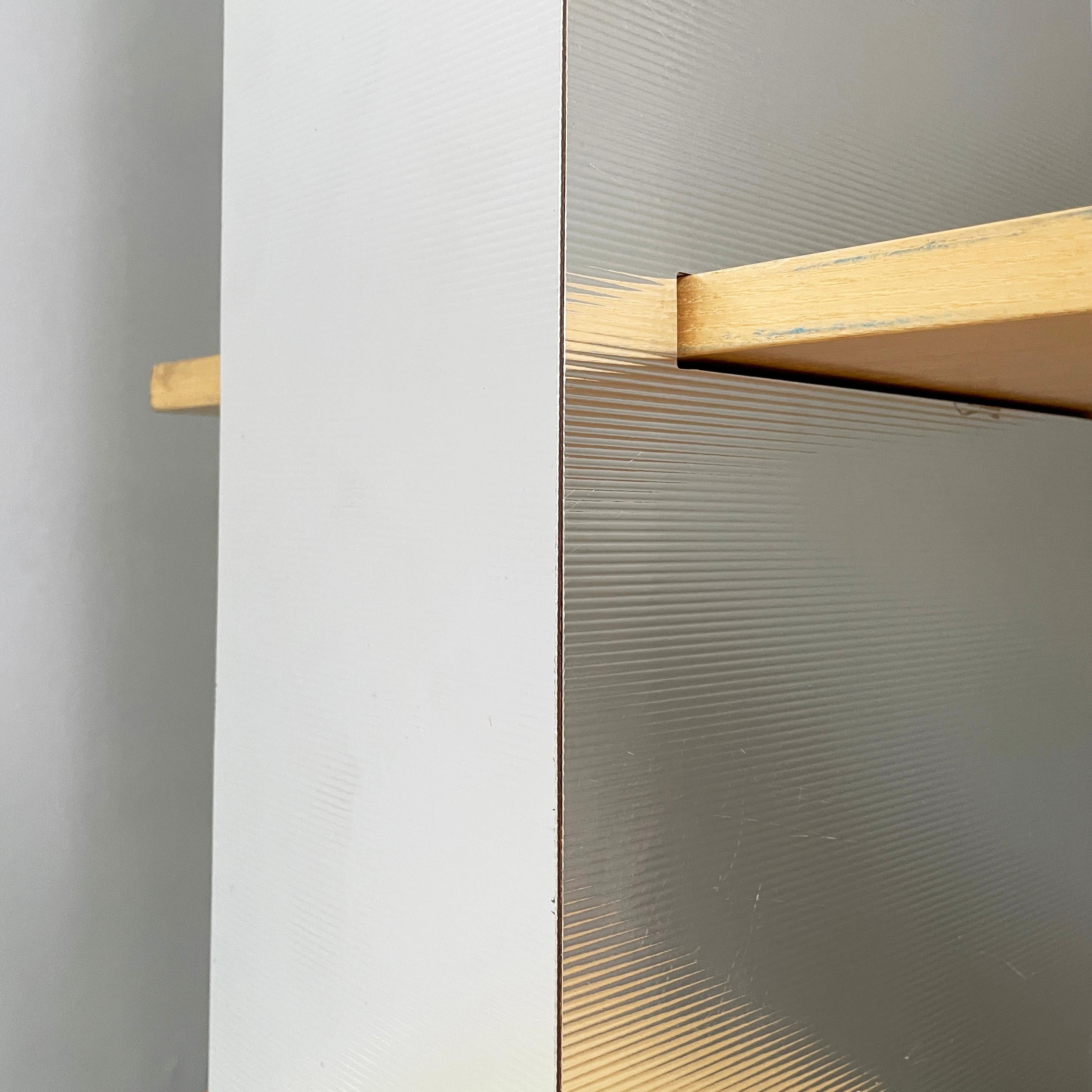 Italian modern Glass, wood metal Bookcase Gritti by Andrea Branzi Memphis, 2000s For Sale 9