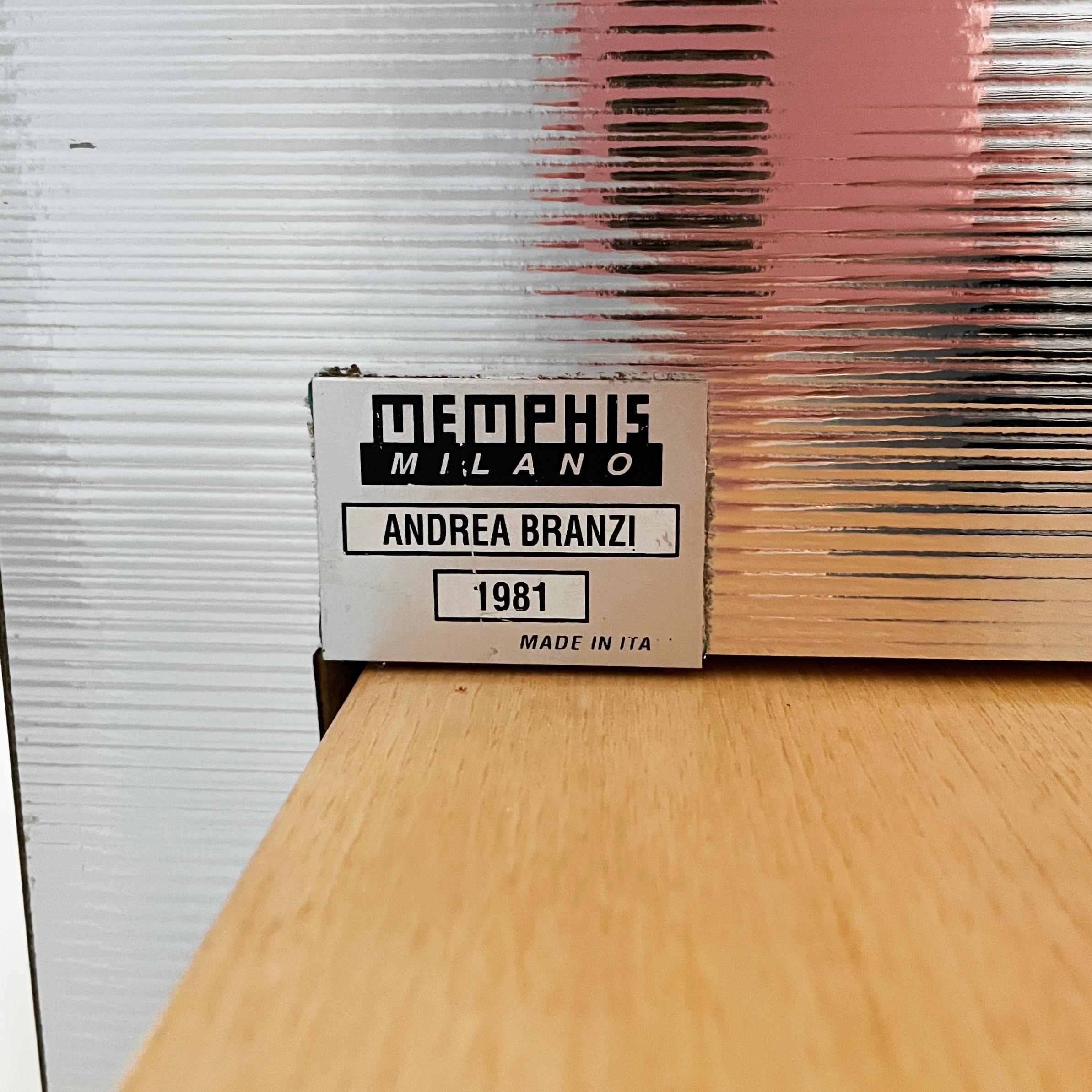 Italian modern Glass, wood metal Bookcase Gritti by Andrea Branzi Memphis, 2000s For Sale 13