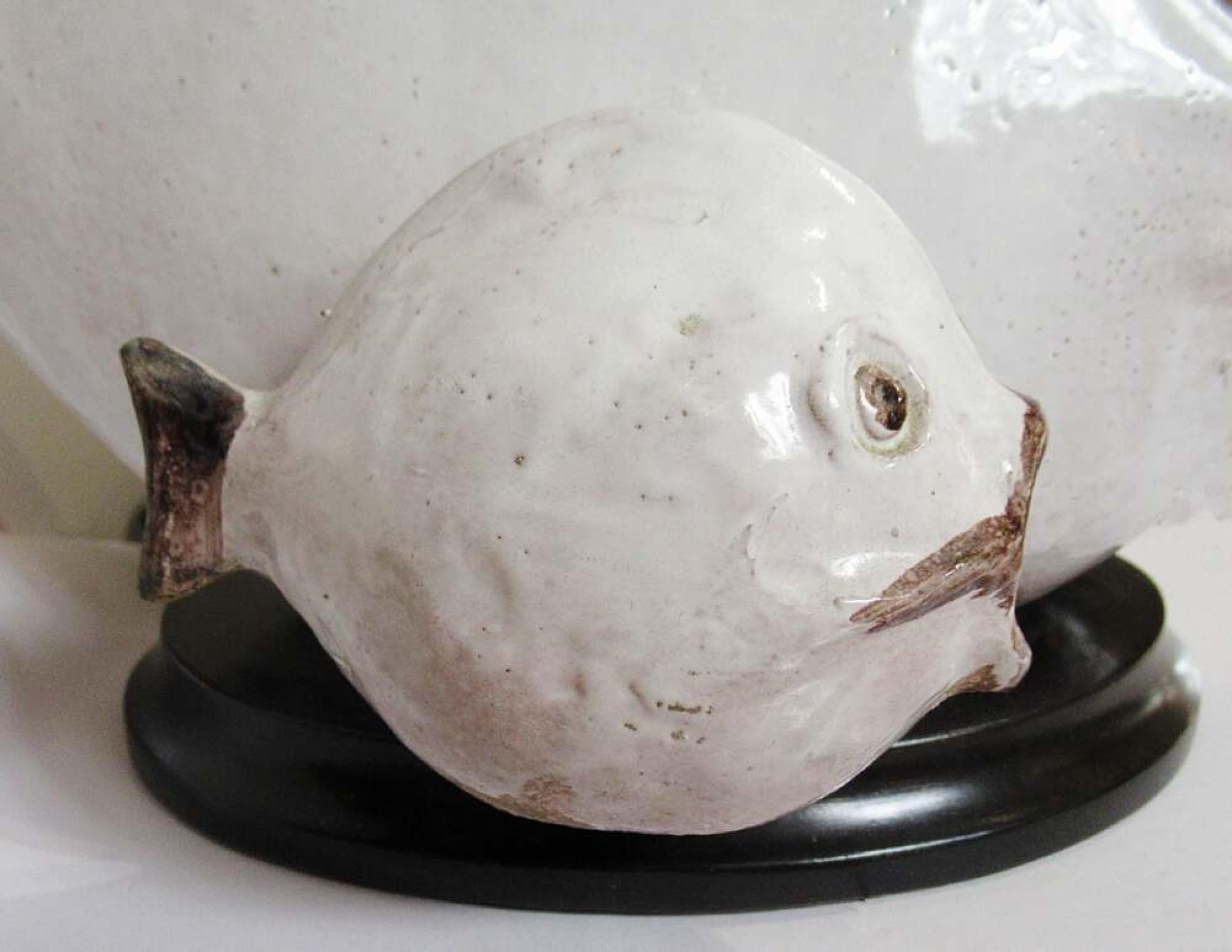 Italian Modern Glazed Ceramic Fish Table Lamps, Ivo De Santis, 1960s For Sale 7