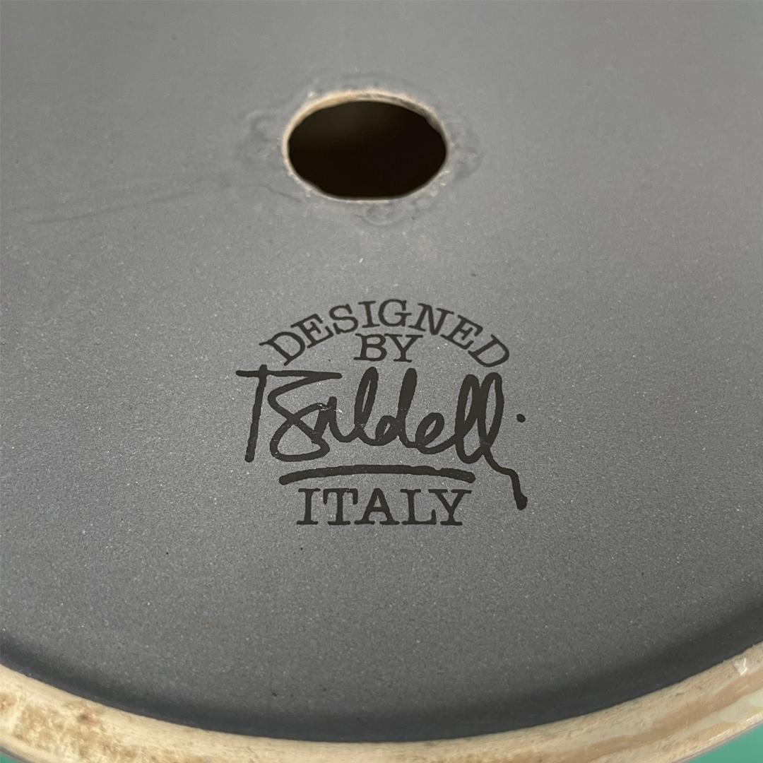 Italian modern glazed ceramic round centerpiece by Baldelli, 1990s For Sale 6