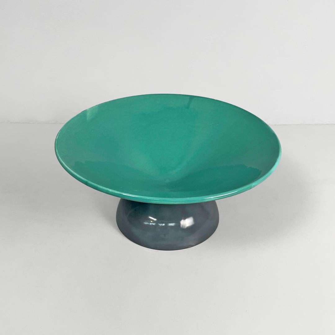 Modern Italian modern glazed ceramic round centerpiece by Baldelli, 1990s For Sale
