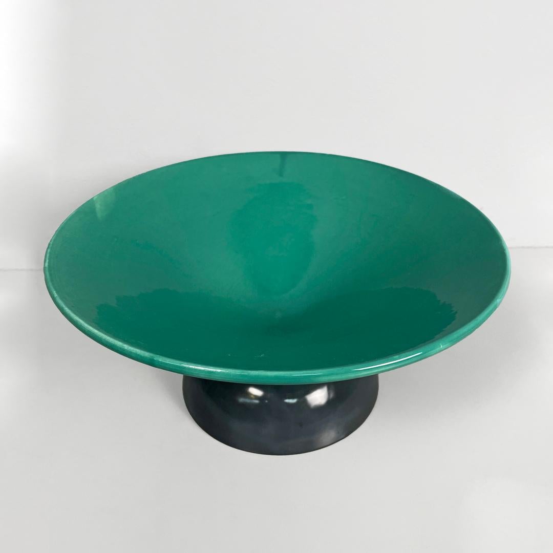 Italian modern glazed ceramic round centerpiece by Baldelli, 1990s For Sale 1