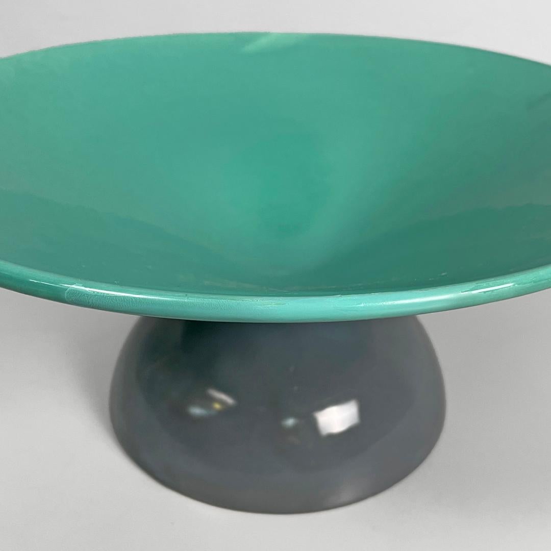 Italian modern glazed ceramic round centerpiece by Baldelli, 1990s For Sale 2