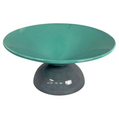 Italian modern glazed ceramic round centerpiece by Baldelli, 1990s