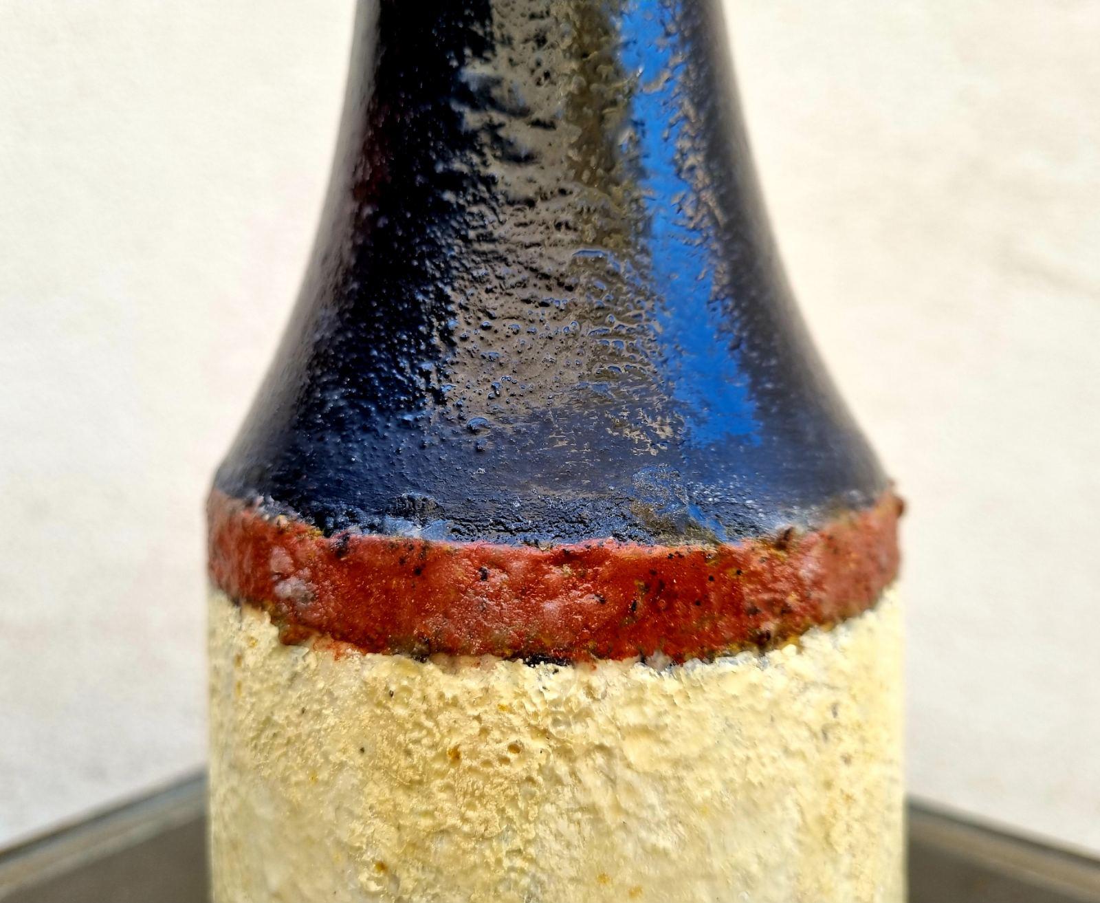 Italian Modern Glazed Ceramic Vase by Bruno Gambone, Italy 70s For Sale 5