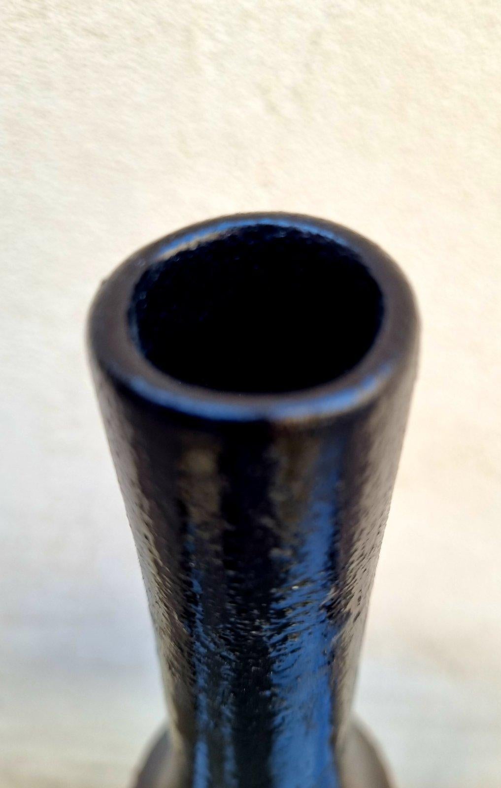 Italian Modern Glazed Ceramic Vase by Bruno Gambone, Italy 70s For Sale 1
