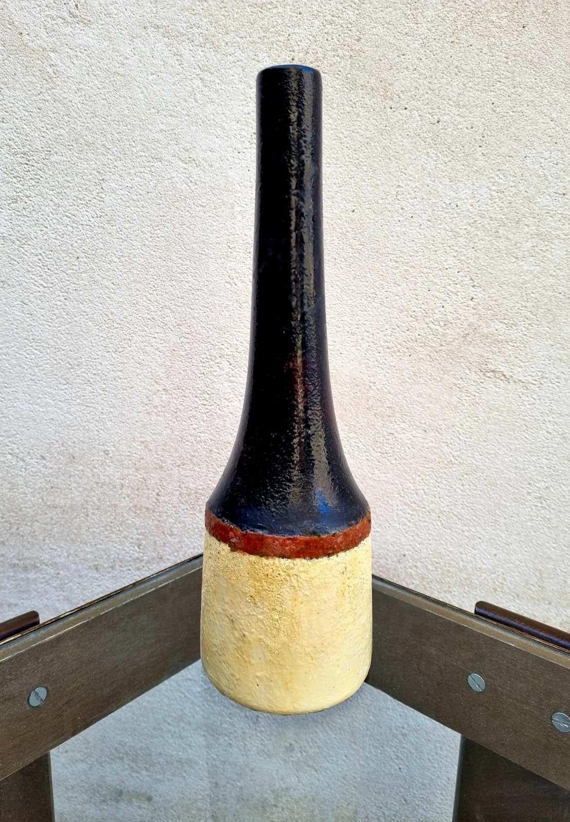 Italian Modern Glazed Ceramic Vase by Bruno Gambone, Italy 70s For Sale 2