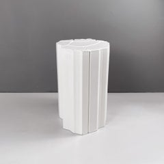 Italian modern glossy white ceramic table designed by Roberto Faccioli, 1995