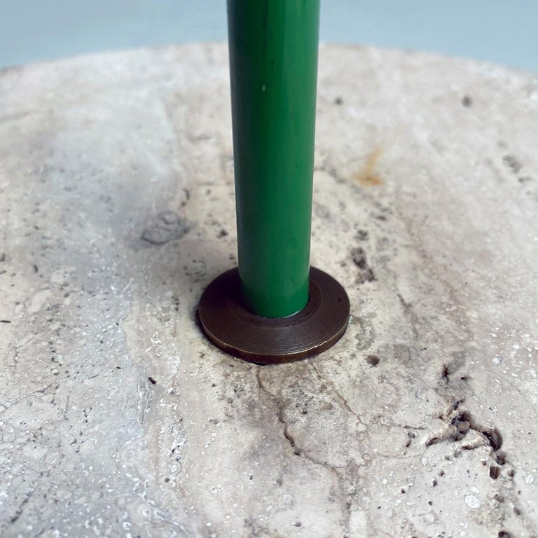 Italian modern granite and green and white metal floor lamp by Ibis, 1980s 9