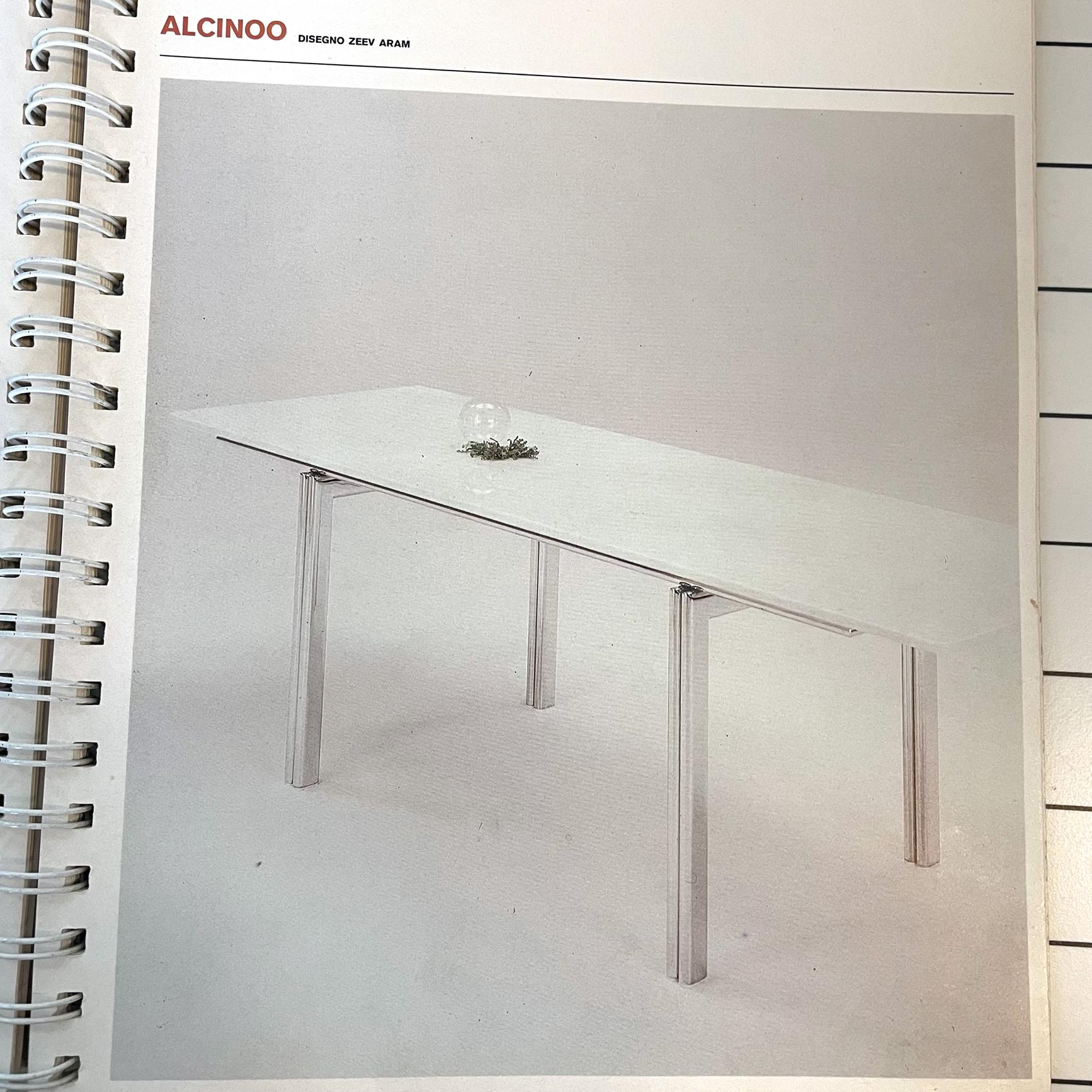 Table de salle à manger moderne italienne en acier granité Alcinoo par Zeev Aram pour Gavina, 1970 en vente 8