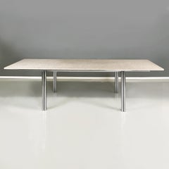 Italian modern Granite steel dining table Alcinoo by Zeev Aram for Gavina, 1970s
