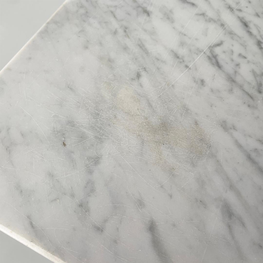 Italian modern green and white marble console, 1980s For Sale 4