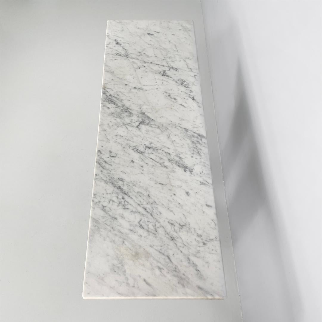 Italian modern green and white marble console, 1980s For Sale 2