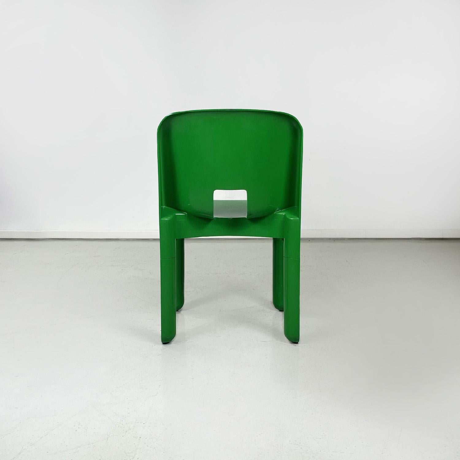 Late 20th Century Italian modern green Chairs 4868 Universal Chair by Joe Colombo Kartell, 1970s For Sale
