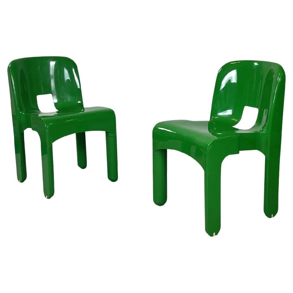 Italienische moderne grüne Stühle 4868 Universal Chair von Joe Colombo Kartell, 1970er Jahre