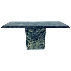 Italian Modern Green Marble Console Table