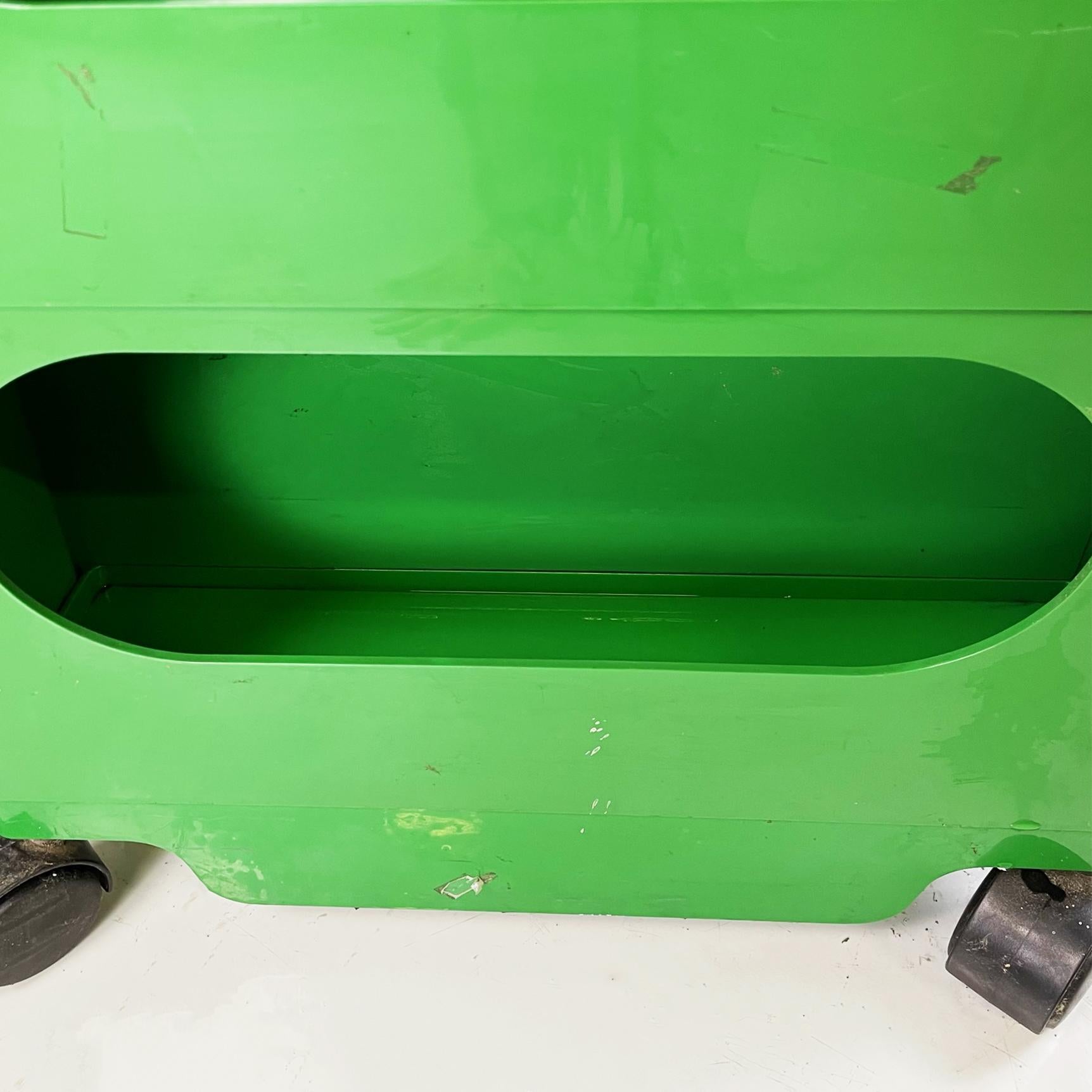 Italian Modern Green Plastic Cart Boby by Joe Colombo for Bieffeplast, 1968 9