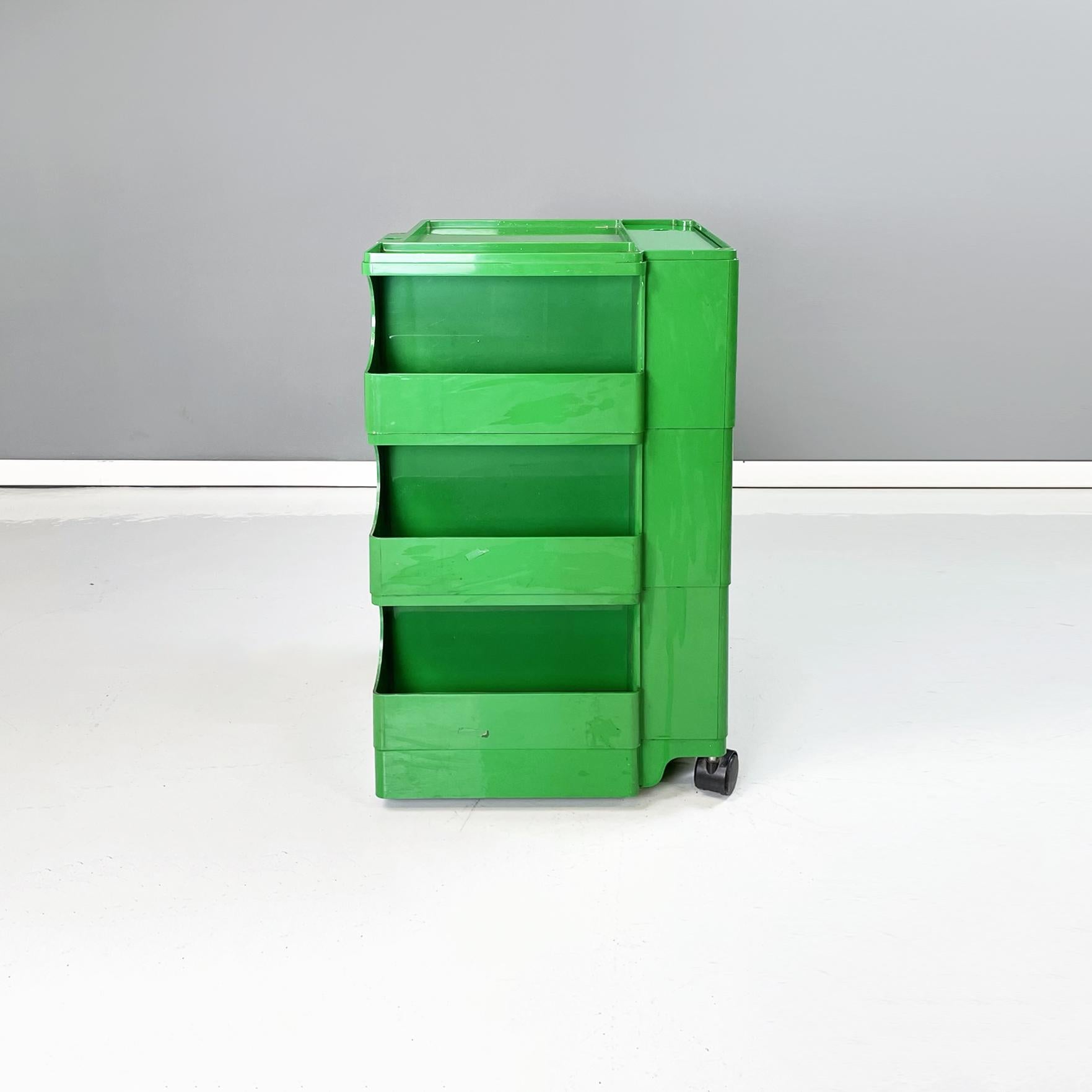 Italian Modern Green Plastic Cart Boby by Joe Colombo for Bieffeplast, 1968 1