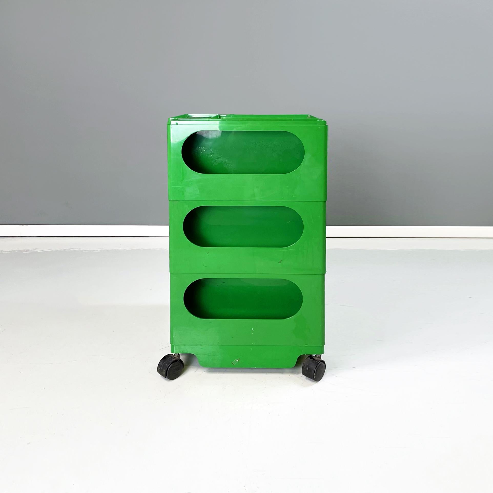 Italian Modern Green Plastic Cart Boby by Joe Colombo for Bieffeplast, 1968 2
