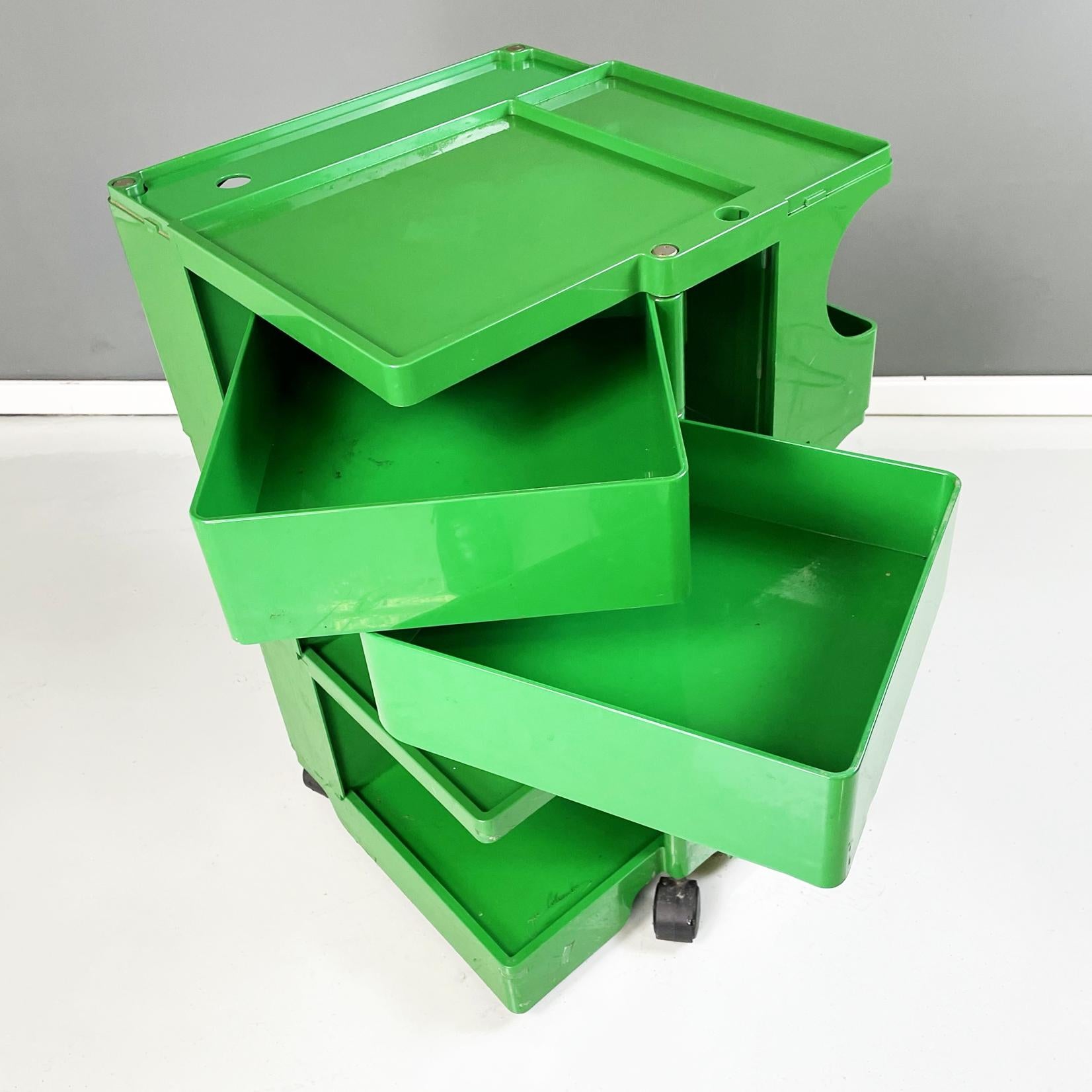 Italian Modern Green Plastic Cart Boby by Joe Colombo for Bieffeplast, 1968 5
