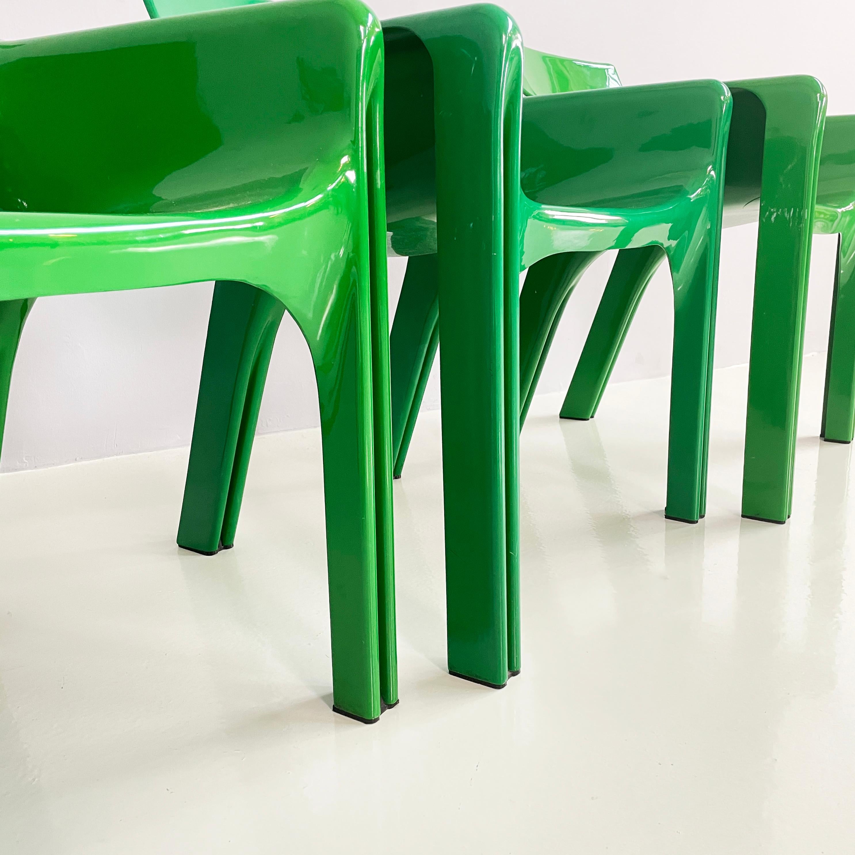 Italian modern Green plastic Chairs Gaudi by Vico Magistretti for Artemide, 1970 12