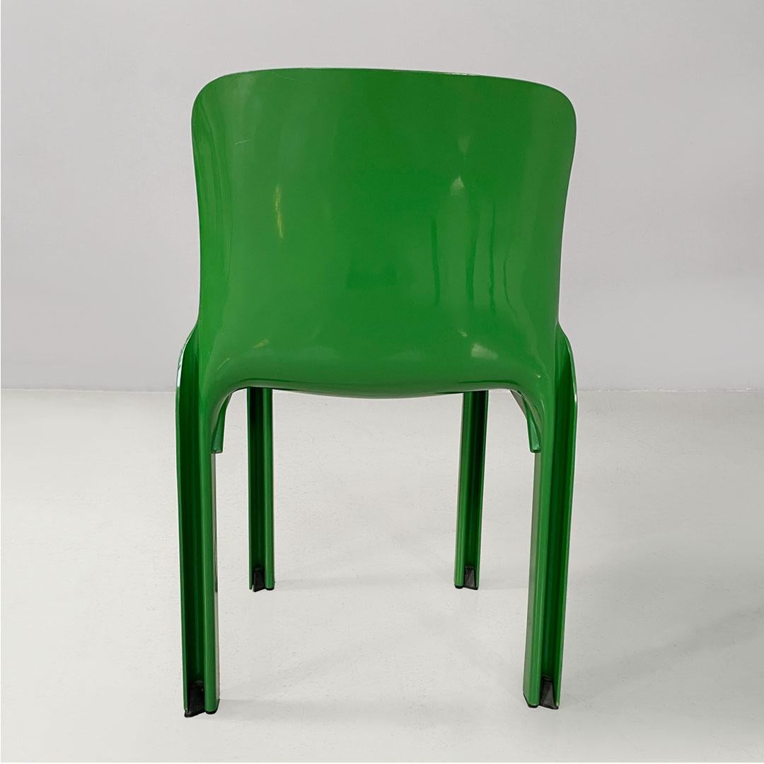 Plastic Italian modern green plastic Chairs Selene Vico Magistretti for Artemide, 1960s For Sale