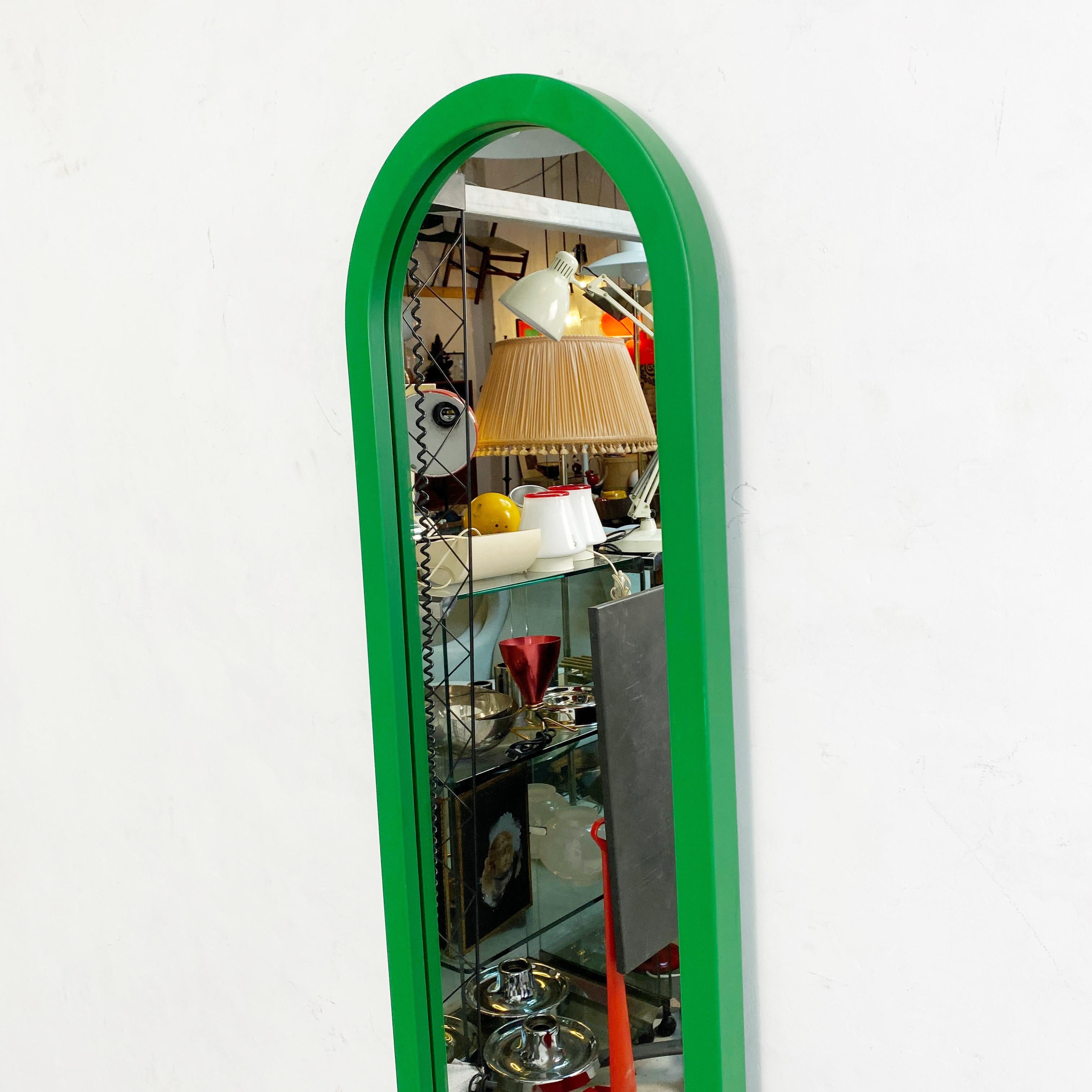 Italian Modern Green Plastic Mirror by Anna Castelli for Kartell, 1980s 6