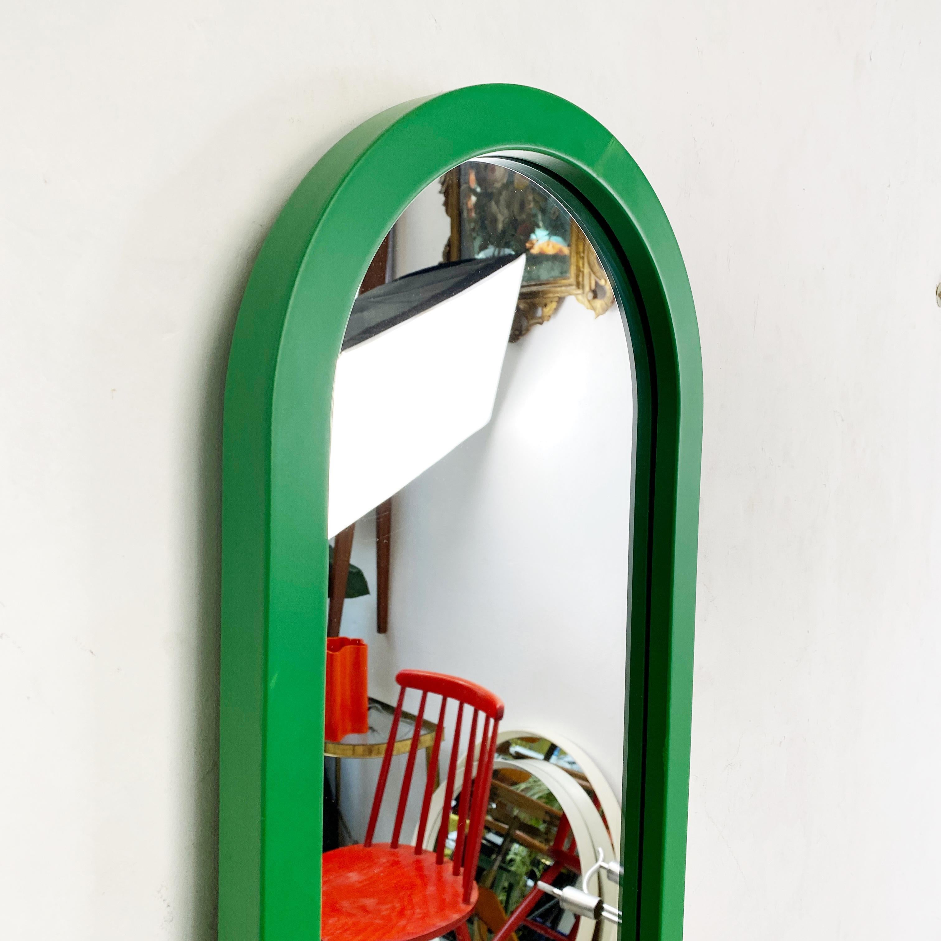 Italian Modern Green Plastic Mirror by Anna Castelli for Kartell, 1980s 7