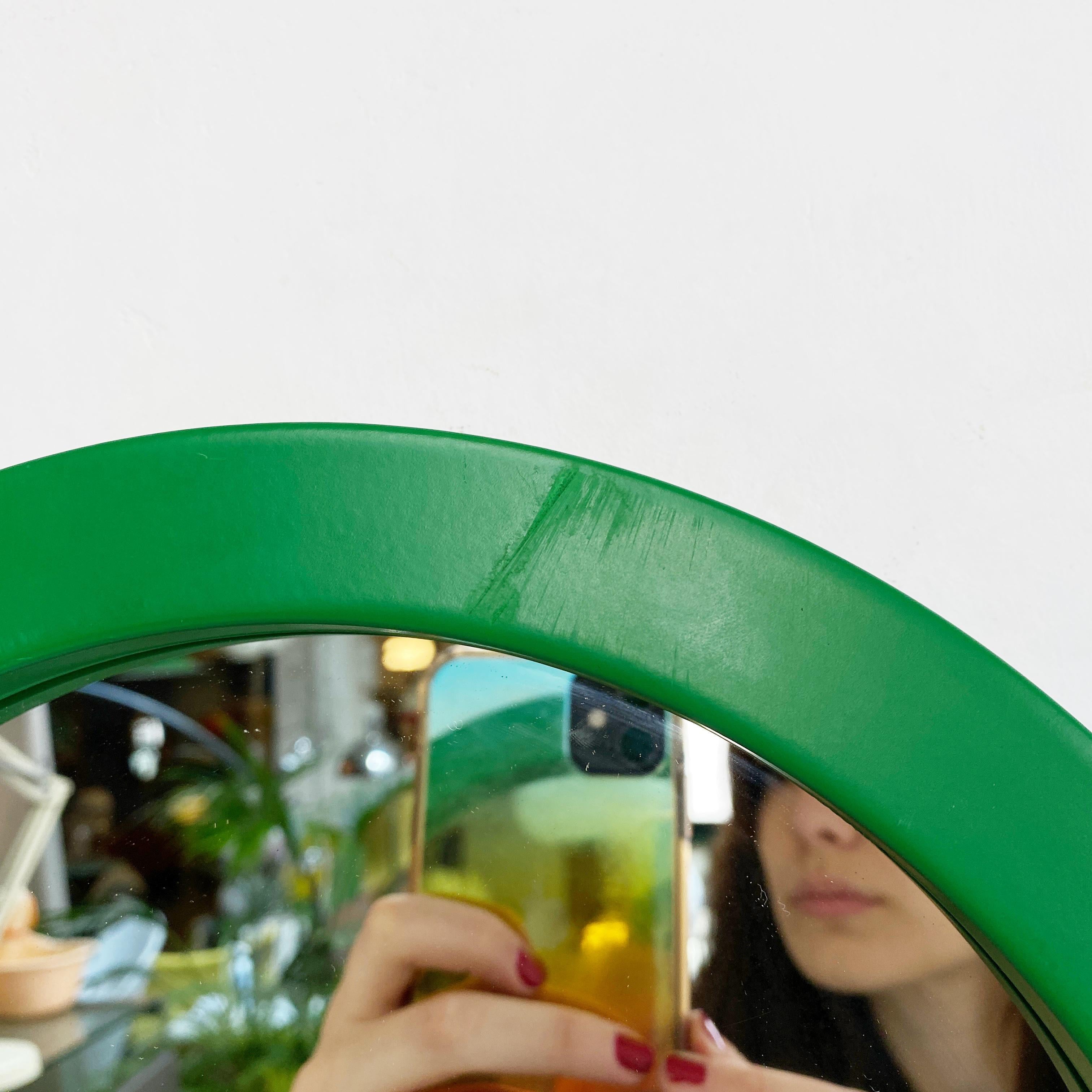 Italian Modern Green Plastic Mirror by Anna Castelli for Kartell, 1980s 9