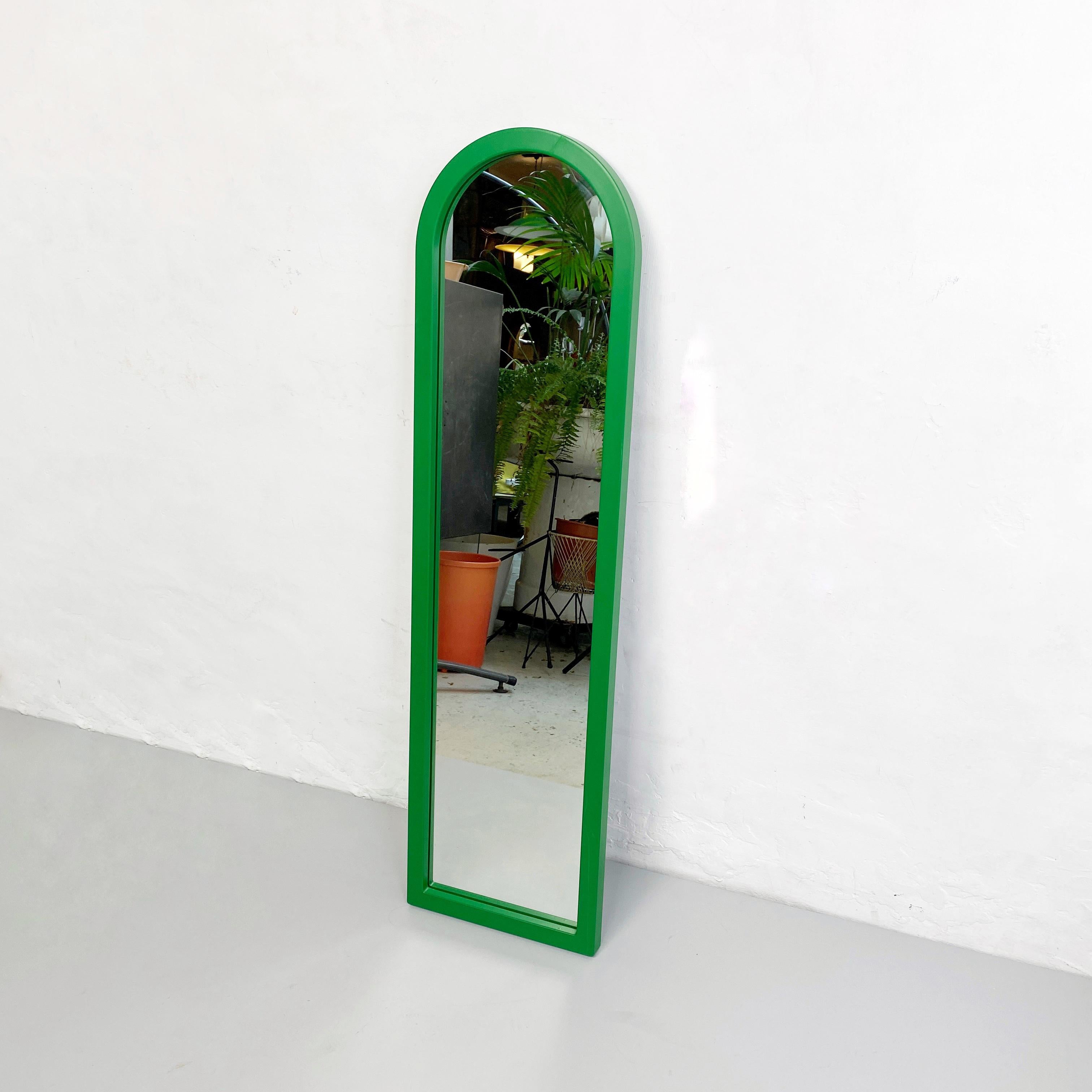 Italian Modern Green Plastic Mirror by Anna Castelli for Kartell, 1980s 2