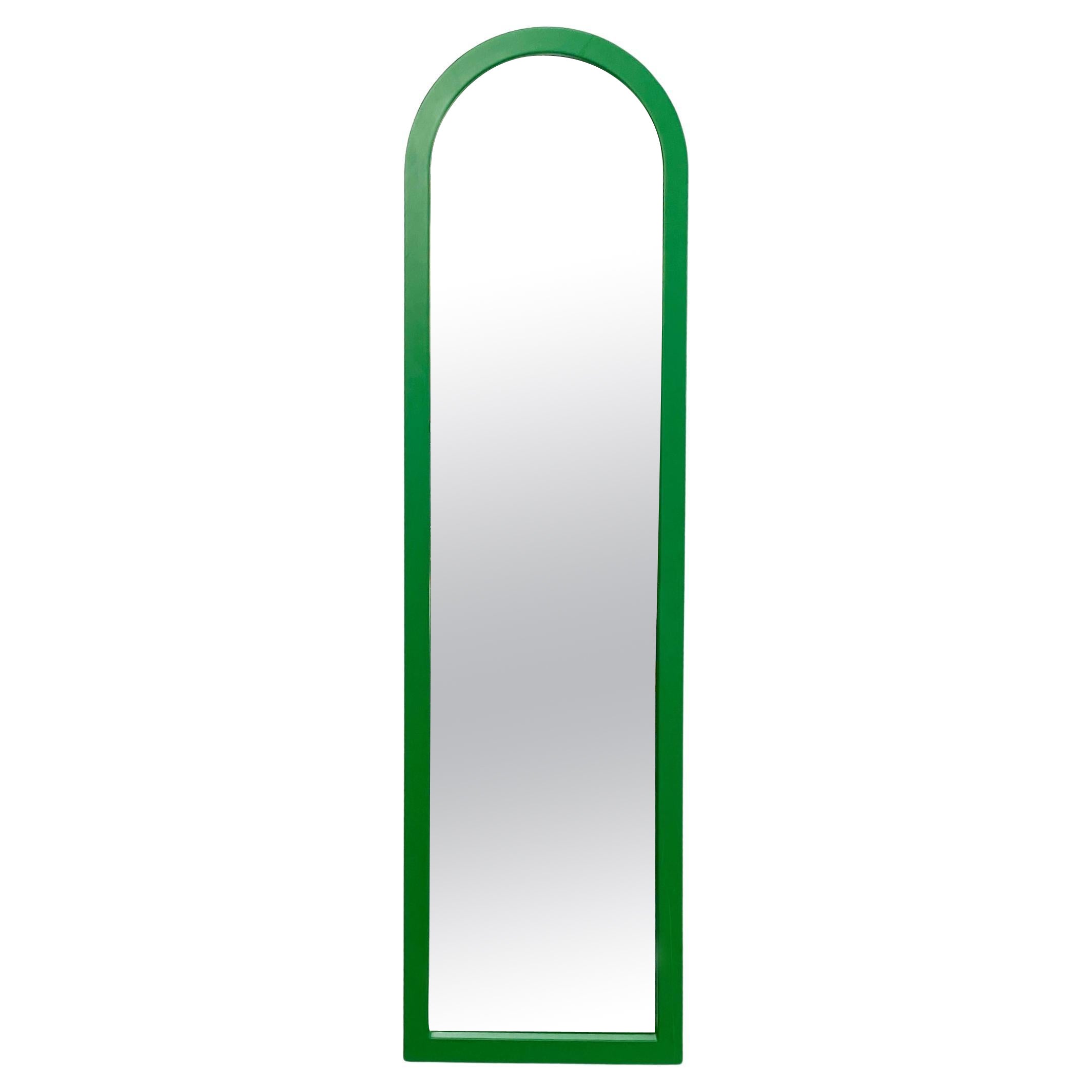 Italian Modern Green Plastic Mirror by Anna Castelli for Kartell, 1980s