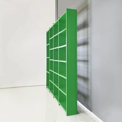 Italian modern Green plastic modular Bookcase Dodona by Gismondi Artemide, 1970s