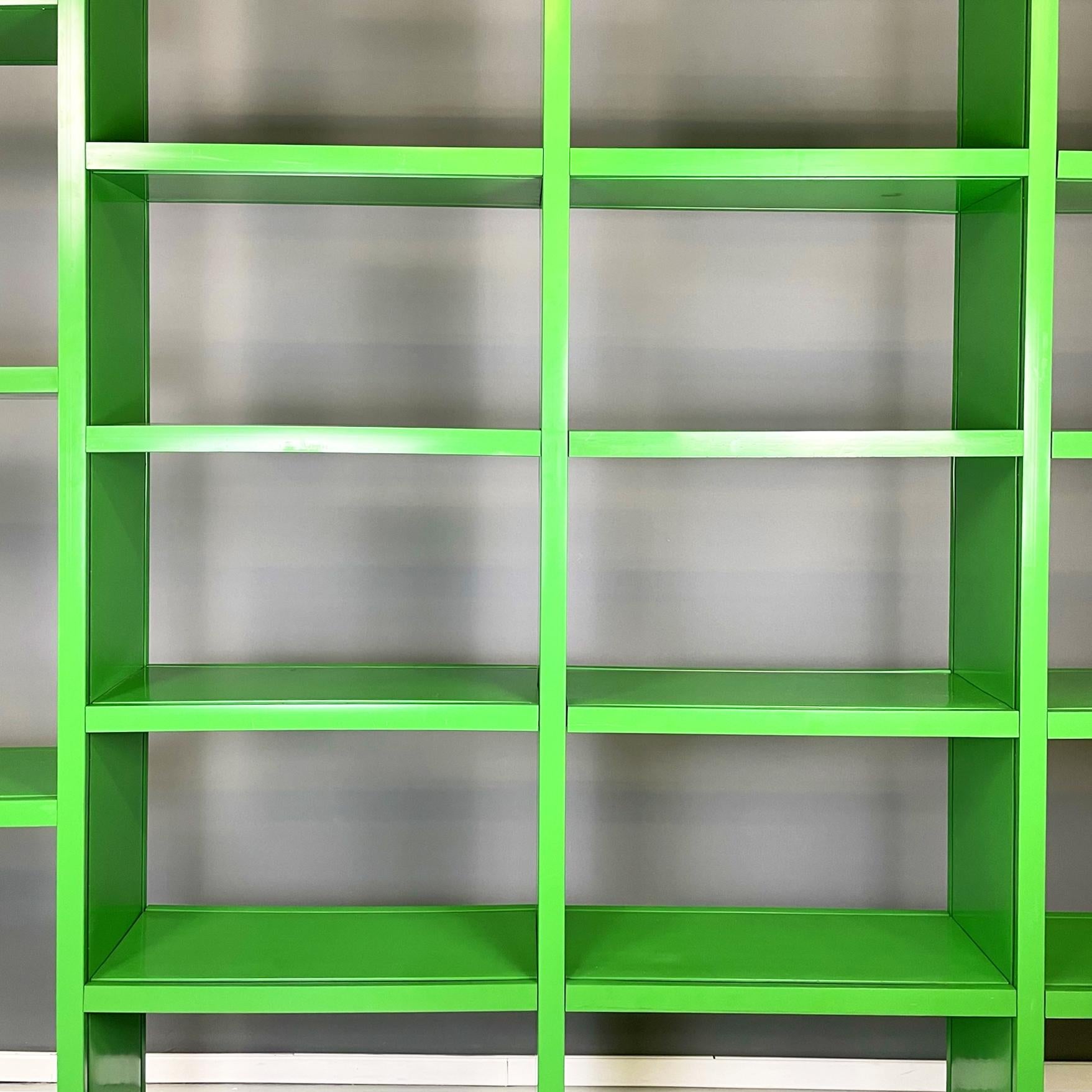Modern Italian modern Green plastic modular Bookcase Dodona by Gismondi Artemide, 1970s