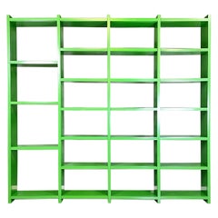 Bibliothèque modulaire Dodona de Gismondi Artemide, italienne moderne en plastique vert, 1970