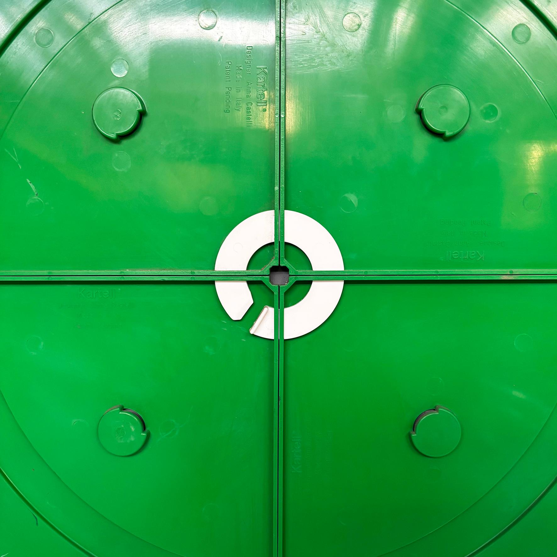 Miroir modulaire moderne italien en plastique vert par Anna Castelli pour Kartell, années 1970. en vente 1